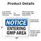 Signmission Entering Gmp Area, 10 in W x Rectangle, Plastic OS-2PACK-NS-P-710-L-12085 - alternate 6
